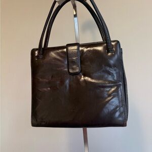Vintage 60s-70s Sydney California Timeless Brown Leather Handbag